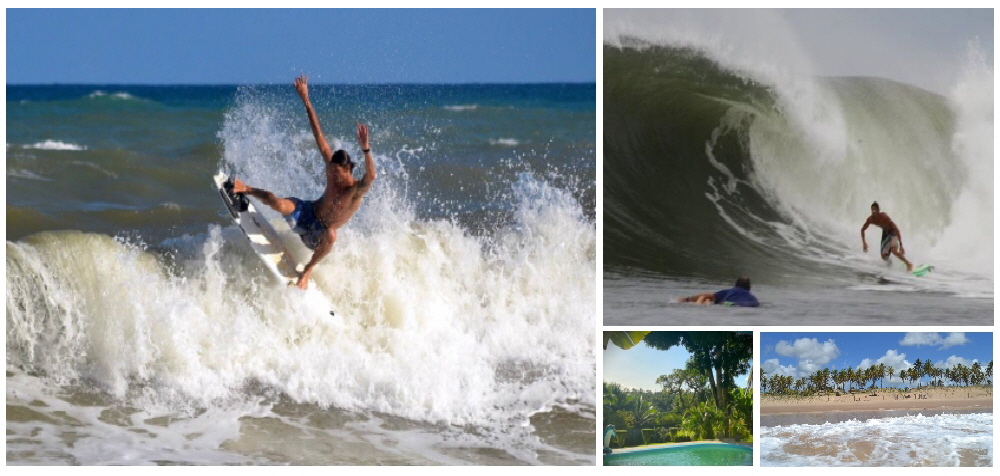 Surf vacation, surf camp, surf sports travel Bahia Brazil